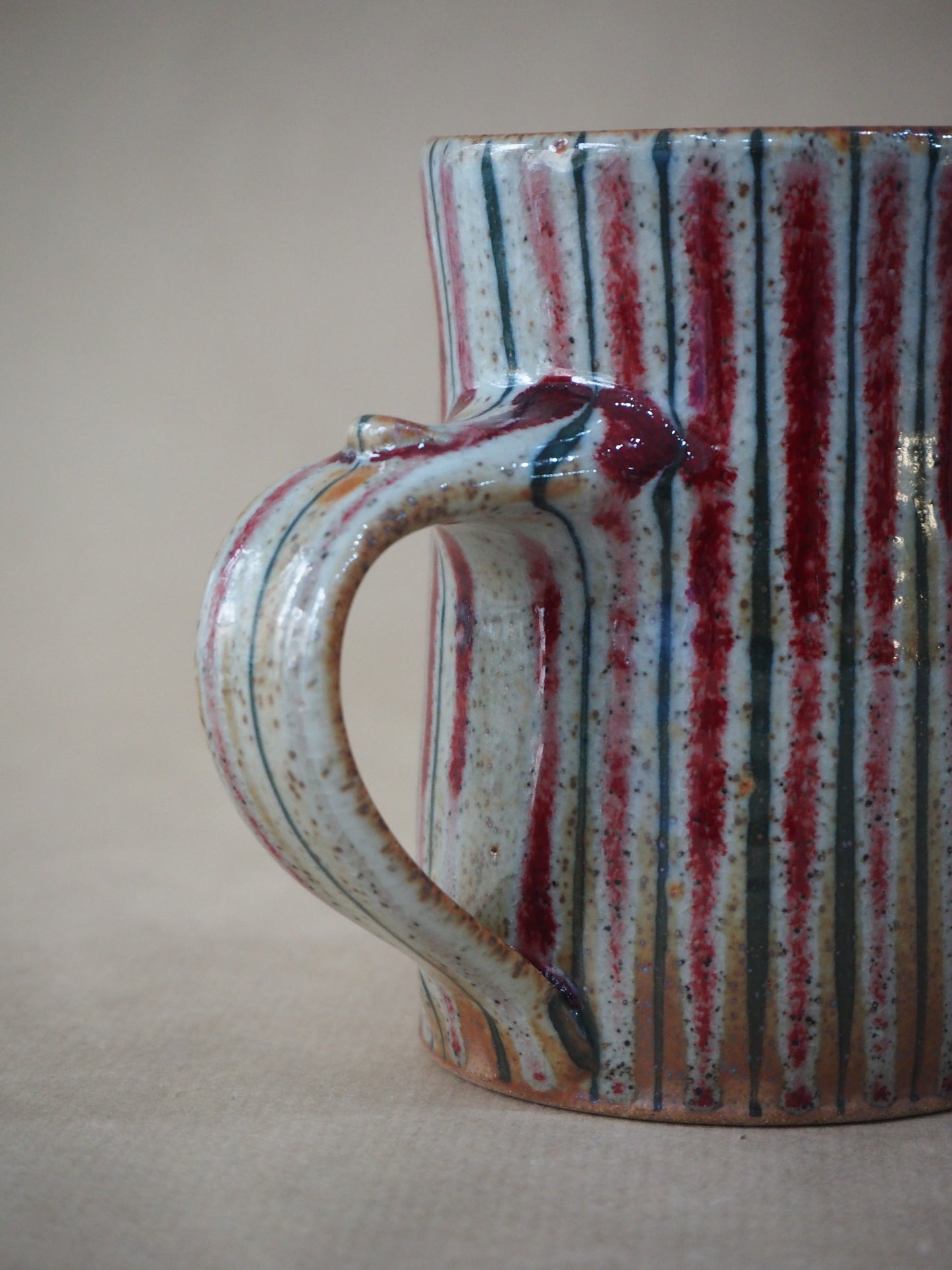 Goldsmith, Robert – Large Red & Blue Pinstripe Mug