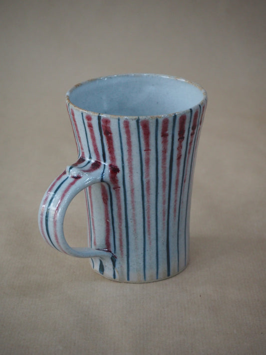 Goldsmith, Robert – Tall Red & Blue Pinstripe Mug