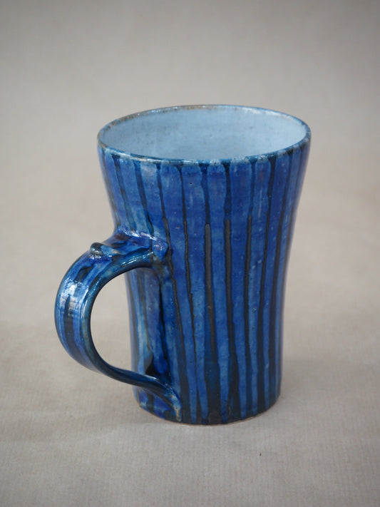 Goldsmith, Robert – Tall Blue & Silver Pinstripe Mug
