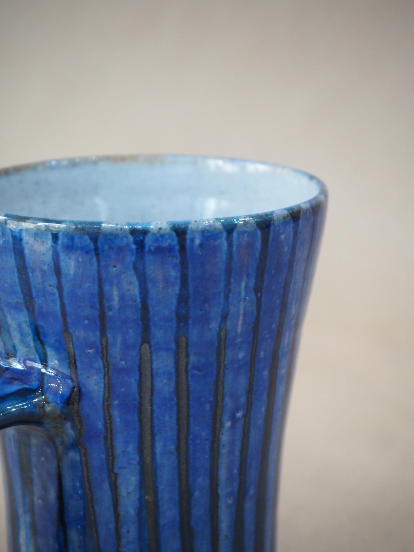 Goldsmith, Robert – Tall Blue & Silver Pinstripe Mug
