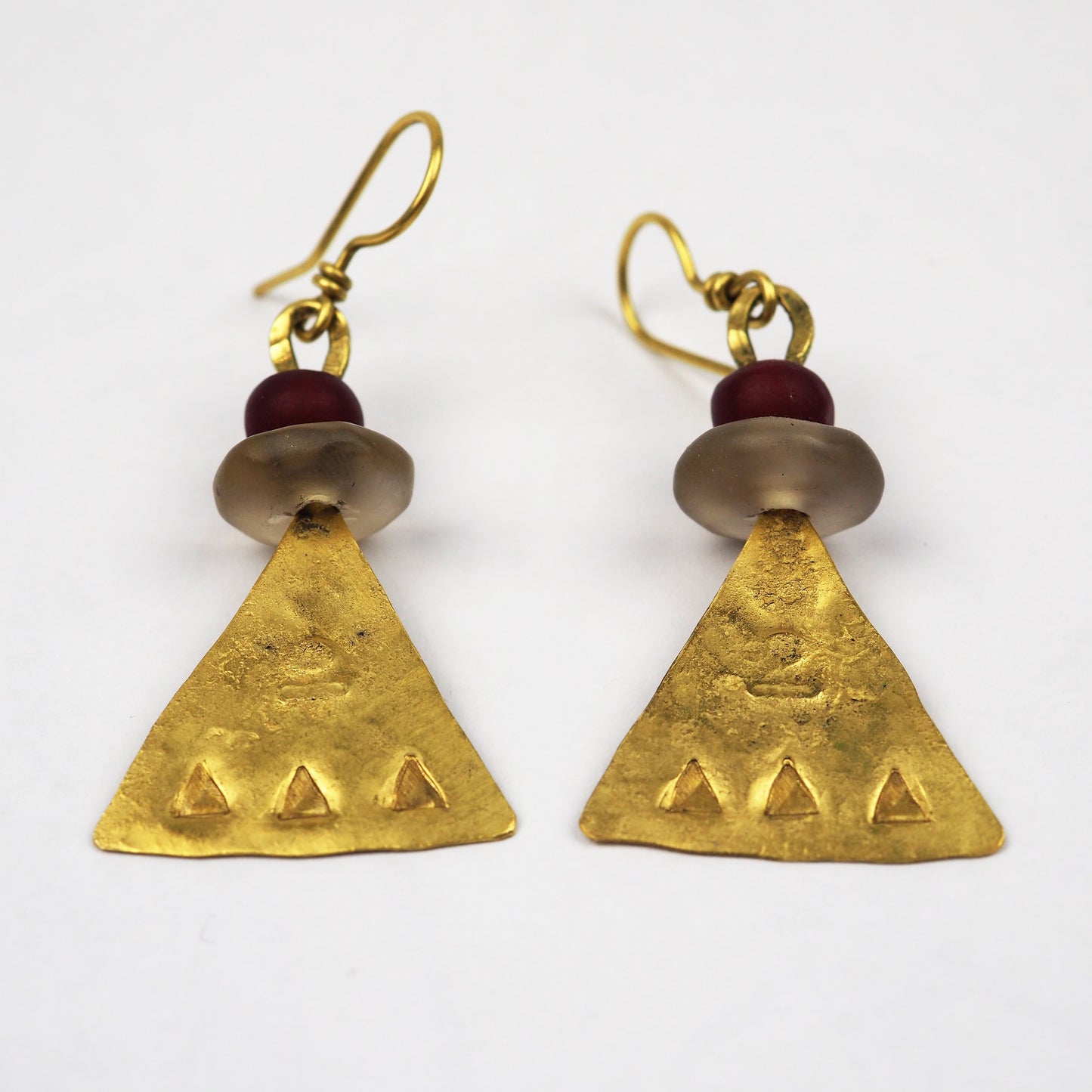 Royle, Guy – Gold, Carnelian and Quartz Earrings | Guy Royle | Primavera Gallery