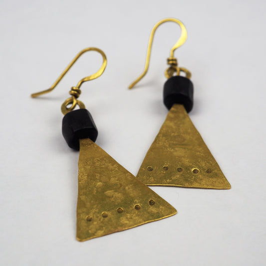 Royle, Guy – Gold and Black Agate Earrings | Guy Royle | Primavera Gallery