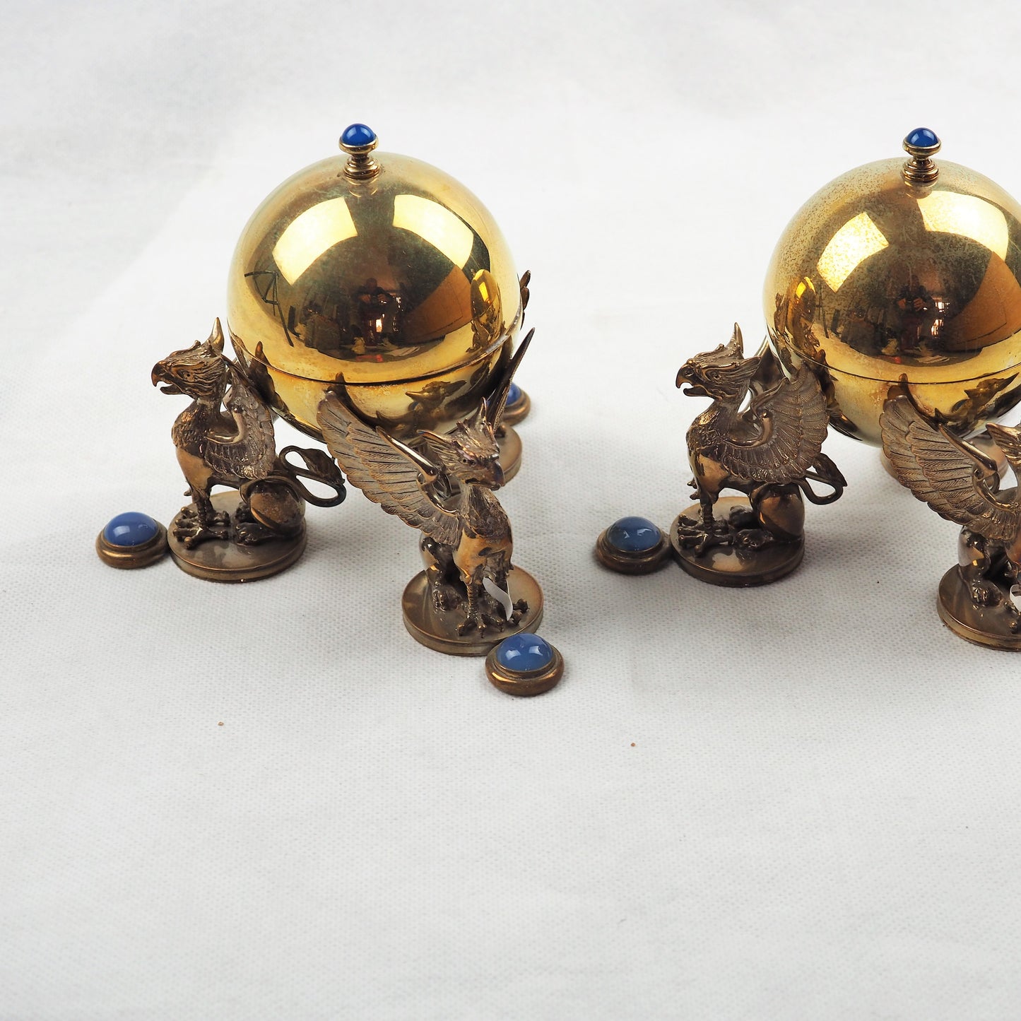 Jones, Sarah - Two Piece Gilded Silver Lidded Ornaments | Sarah Jones | Primavera Gallery