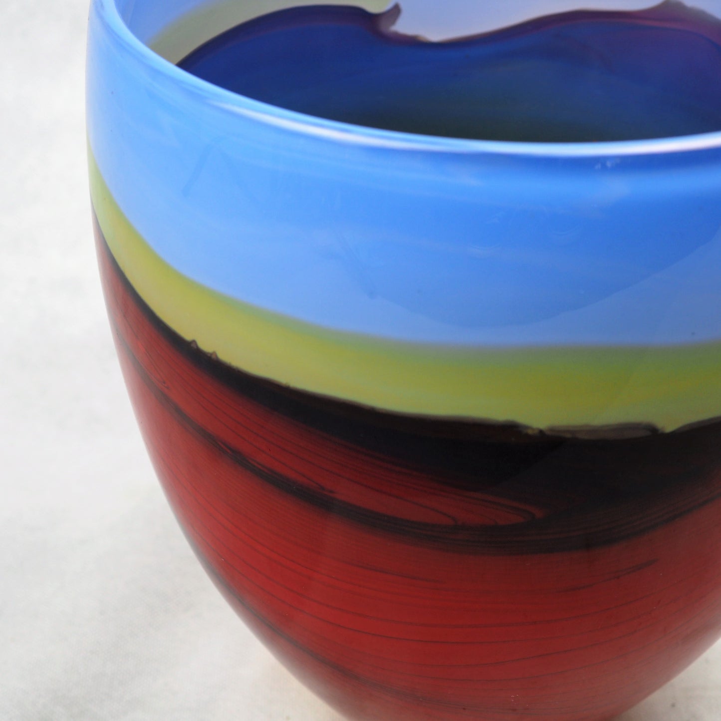 Layton, Peter – Blue And Red Glass Vessel | Peter Layton | Primavera Gallery