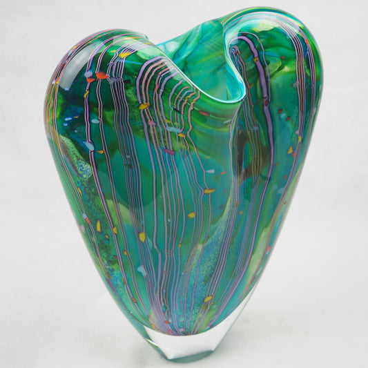 Layton, Peter – Green Vessel With Lip | Peter Layton | Primavera Gallery