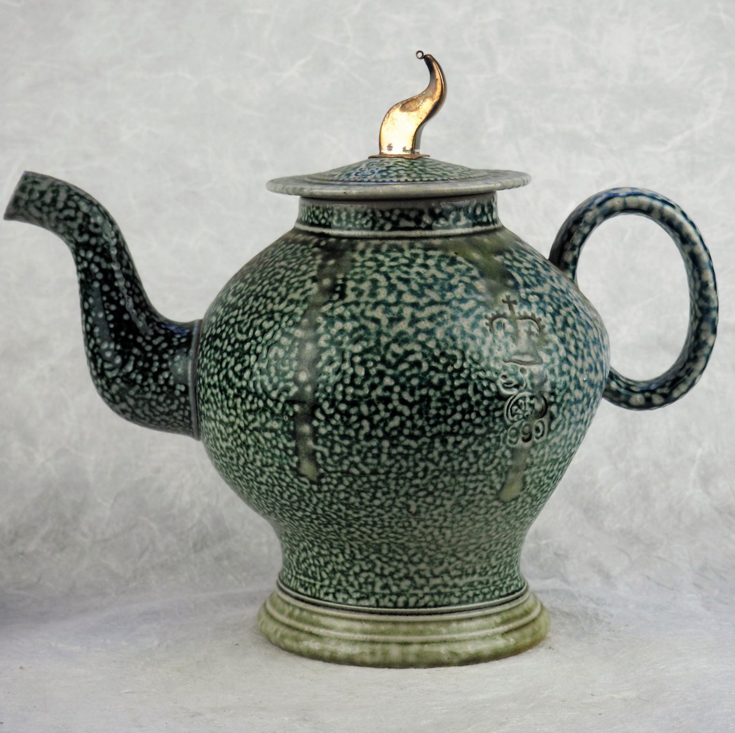 Harrison, Steve – Green Salt Glaze Teapot