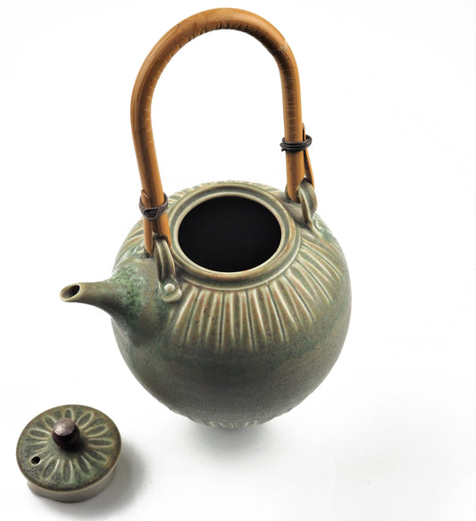Drakeford, Bridget - Green Stoneware Teapot | Bridget Drakeford | Primavera Gallery