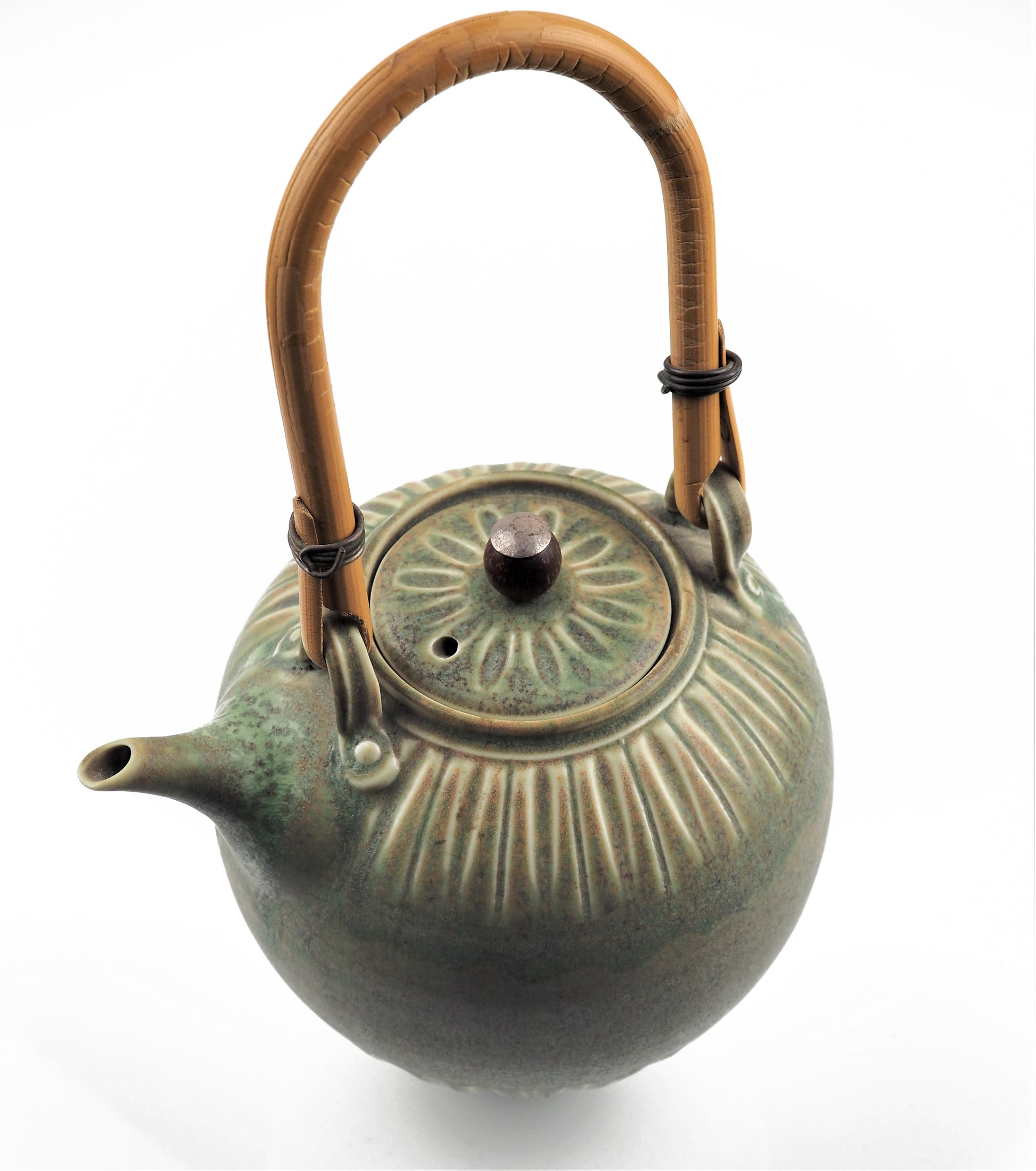 Drakeford, Bridget - Green Stoneware Teapot | Bridget Drakeford | Primavera Gallery