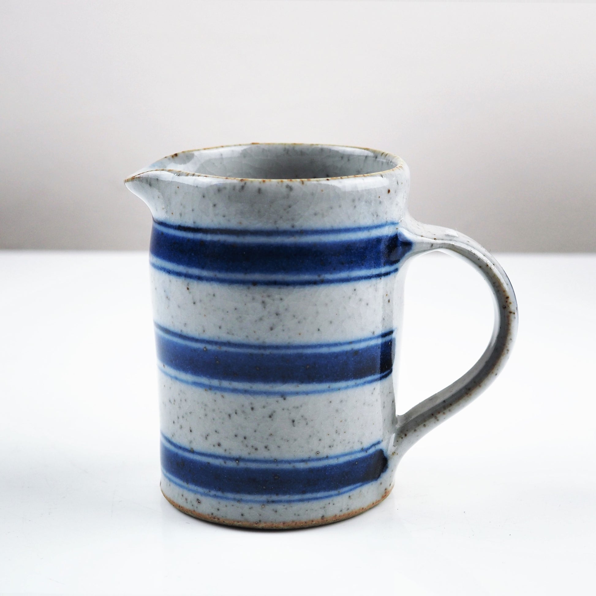Goldsmith, Robert – Small Blue Pinstripe Milk Jug | Robert Goldsmith | Primavera Gallery