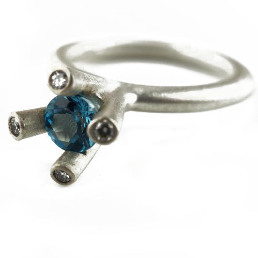 Finch, Paul – Silver Ring with Blue Topaz | Paul Finch | Primavera Gallery