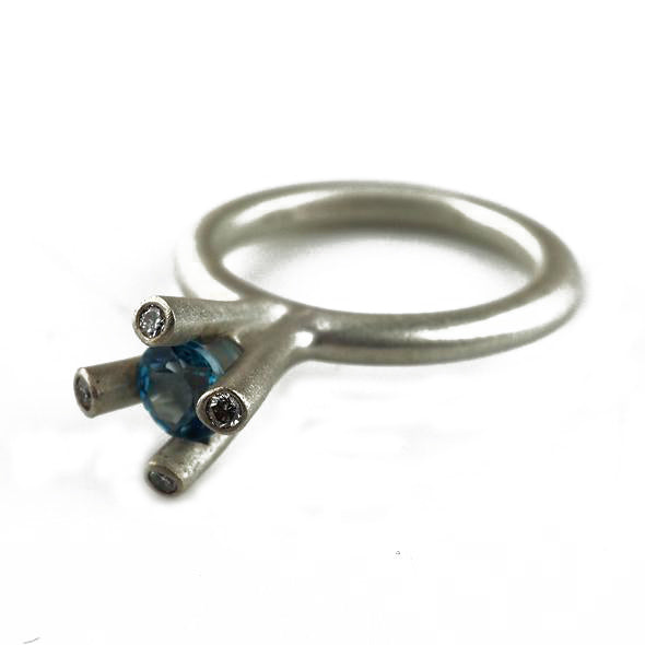 Finch, Paul – Silver Ring with Blue Topaz | Paul Finch | Primavera Gallery