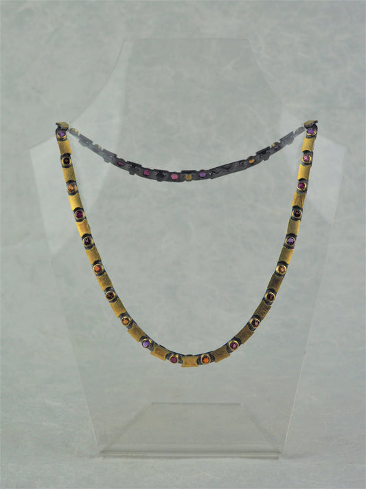 Klosowski, Kai - Oxidised Silver and 22ct Gold Necklace