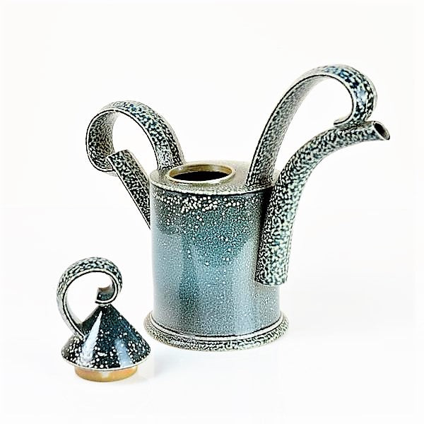 Keeler, Walter – Tea Pot in Blue Salt Glaze | Walter Keeler | Primavera Gallery