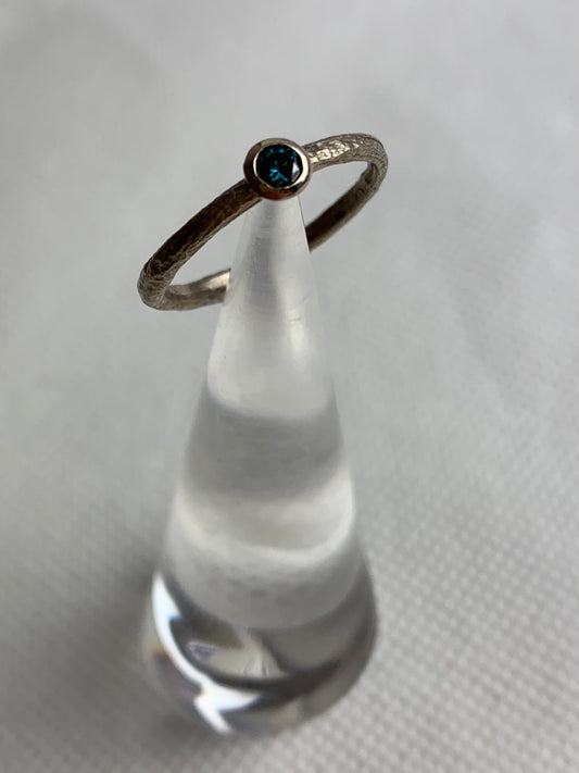 Palmer, Sarah, Blue Diamond White Gold Ring