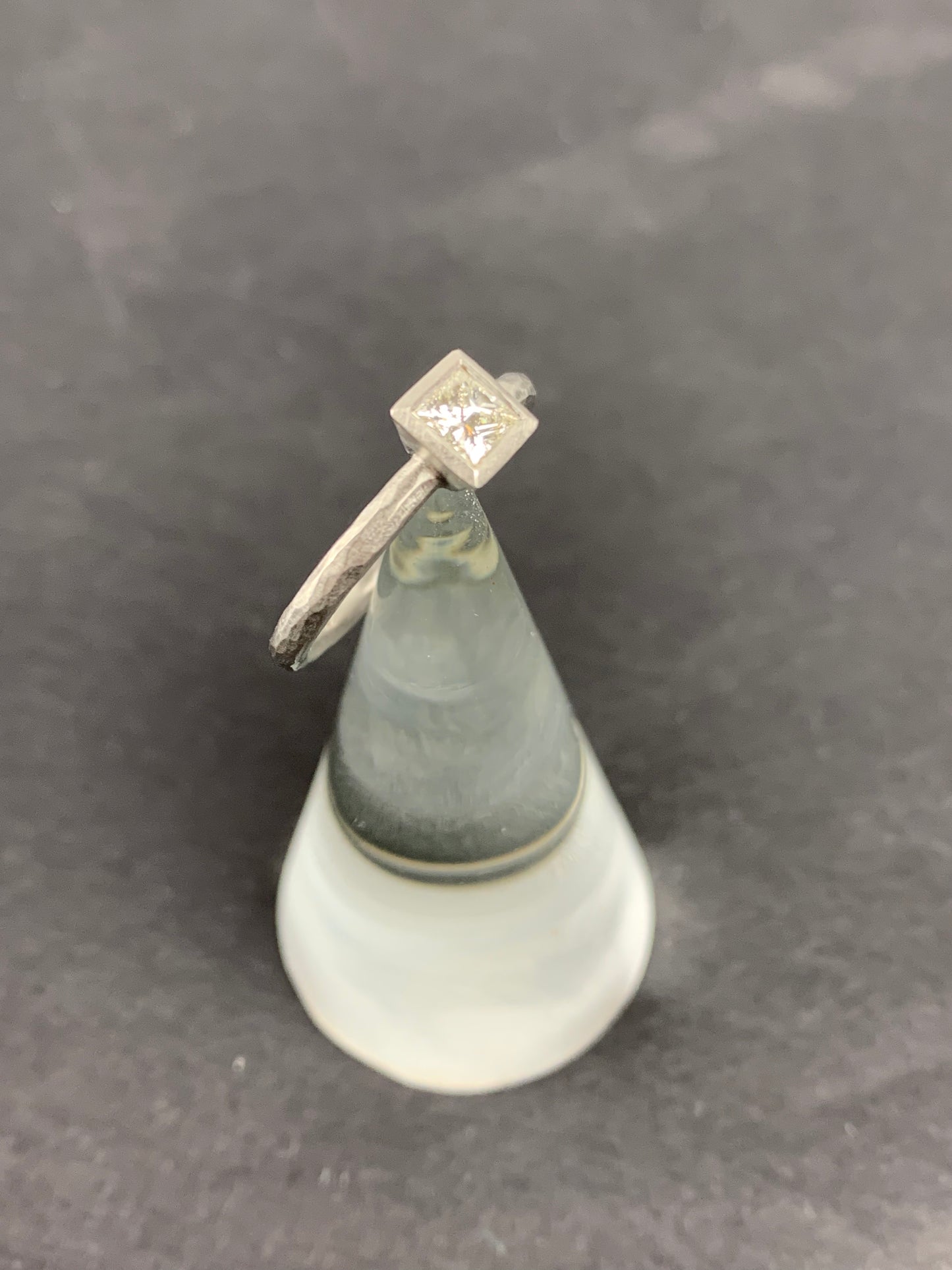 Betts, Malcolm - Platinum Ring with Princess Cut Diamond, Size L