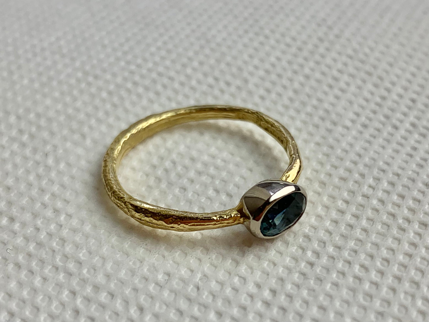 Palmer, Sarah - Teal Sapphire Gold Ring
