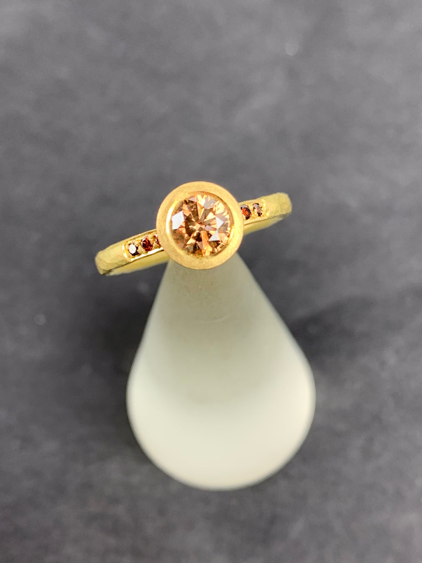 Betts, Malcolm - Gold Ring with Cognac Diamonds, Size L