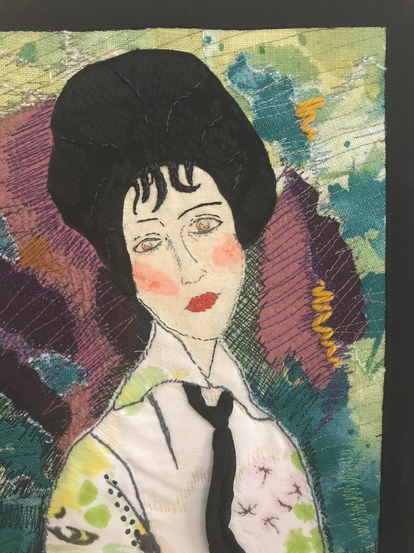 Montero, Esther: Portrait of a Woman in a Black Tie (after Modigliani)